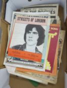 QUANTITY OF SHEET MUSIC TO INCLUDE RALPH McTELL 'STREETS OF LONDON', A DAILY MAIL SOUVENIR