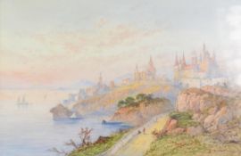 EDWIN ST JOHN (active 1880 - 1920) WATERCOLOUR DRAWING Near Sagonia Signed lower right 13 3/4in x 20