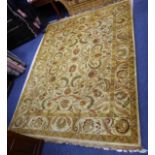 INDIAN GANGES GOOD QUALITY CARPET, with all-over foliate scroll pattern in Herati Persian style,