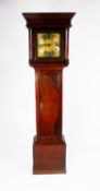 EIGHTEENTH CENTURY OAK LONGCASE CLOCK SIGNED PULLAN, BRADFORD, the 10 ½? dial with silvered