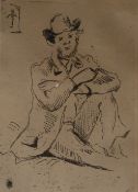 AFTER PAUL CEZANNE (1839-1906) ETCHING ?Portrait de Guillaumin? Unsigned The impression 6? x 4 ½? (