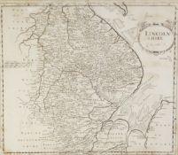 ANTIQUE MAP OF LINCOLNSHIRE BY ROBERT MORDEN, 14 ¼? x 16 ½? (36.2cm x 42cm), no margins, framed