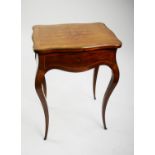 LOUIS XVI STYLE KINGWOOD AND BAROQUE MARQUETRY INLAID LADY?S TOILET TABLE with hinged lift-up top