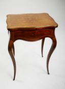 LOUIS XVI STYLE KINGWOOD AND BAROQUE MARQUETRY INLAID LADY?S TOILET TABLE with hinged lift-up top