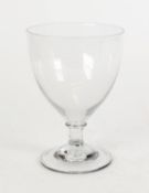 GEORGIAN LARGE DRINKING GLASS with funnel shape bowl, 8 ¼? (20.9cm) high