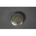 JUDAICA SILVER COLOURED METAL LADY?S COMPACT, of circular form with Hebrew inscription to the