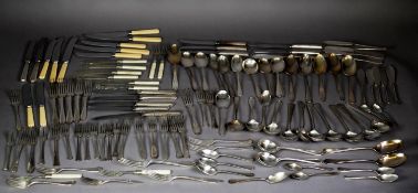 QUANTITY OF ELECTROPLATED TABLE CUTLERY, various patterns