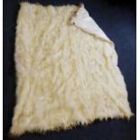 FUR THROW, fabric backed, approximately 200 x 160cm