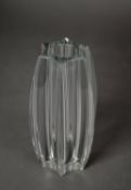 BOXED BACCARAT MOULDED GLASS SPECIMEN VASE, 8? (20.3cm) high, stencilled mark