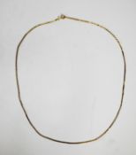 9ct GOLD CHAIN NECKLACE with flattened S shaped links, 24in (60.9cm) long, 6.3gms