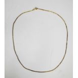 9ct GOLD CHAIN NECKLACE with flattened S shaped links, 24in (60.9cm) long, 6.3gms