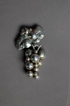 GEORG JENSEN SILVER MOONLIGHT GRAPES BROOCH in the form of a bunch of grapes, No. 217B, London