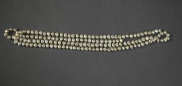 LONG SINGLE STRAND NECKLACE OF BAROQUE PEARLS (no clasp)