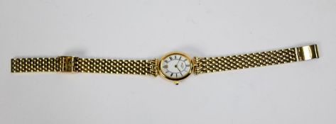 ROTARY GOLD PLATED LADY'S BRACELET WATCH, with date aperture