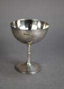 EDWARD VII SILVER COMMEMORATIVE GOBLET, of typical form with beaded knopped stem, 4 ½? (11.4cm)