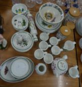 PORTMEIRION POTTERY DINNER AND TEA WARES, ORIGINALLY FOR SIX PERSONS, APPROXIMATELY 36 PIECES; THREE