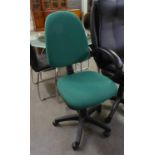 MODERN OFFICE HIGH BACK CHAIR IN GREEN FABRIC