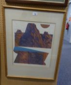 NORMAN JAQUES (1922-2014) SIGNED ARTIST PROOF COLOURED PRINT ?The Badlands U.S.A.? 15 ½? x 14?