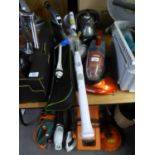 A G-TECH HAND HELD VACUUM (CORDLESS) AND ACCESSORIES, A VONHAUS HAND HELD VACUUM AND THE HUNTER