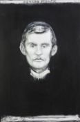 PAUL JOHN GRUNDY (MODERN) PAINTED COMPOSITION RELIEF SCULPTURE After Edvard Munch his self-