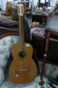 SALVADOR RIPPOLES, SPAIN CIRCA 1960's SIX STRING ACOUSTIC GUITAR, IN SOFT FABRIC CASE AND A LARGE