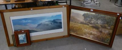 JUDY BAYES  SIGNED COLOUR PRINT No. 528/850 A PANORAMIC COLOUR PHOTOGRAPH 'GREAT GABLE' IN PINE