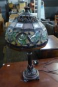 TIFFANY STYLE TABLE LAMP AND SHADE