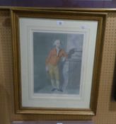 AFTER JOHN MORTIMER LIMITED EDITION HAND COLOURED PRINT ISSUED BY THE TENNIS AND RACKETS