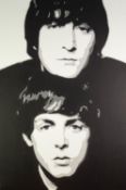 A. RICHARDSON? (TWENTY FIRST CENTURY) ACRYLIC ON BOX CANVAS John Lennon and Paul McCartney after