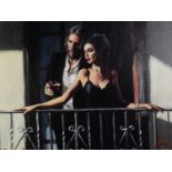 FABIAN PEREZ (b.1967) ARTIST SIGNED LIMITED EDITION COLOUR PRINT ?Fabian and Lucy at the Balcony II?