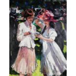 SHEREE VALENTINE DAINES (b.1959) ARTIST SIGNED LIMITED EDITION COLOUR PRINT ?Royal Ascot Ladies