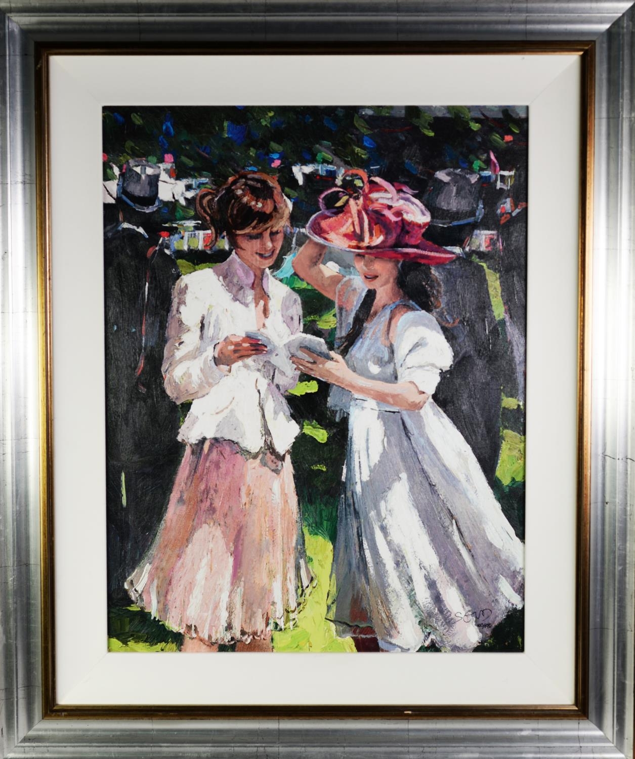 SHEREE VALENTINE DAINES (b.1959) ARTIST SIGNED LIMITED EDITION COLOUR PRINT ?Royal Ascot Ladies - Image 2 of 2
