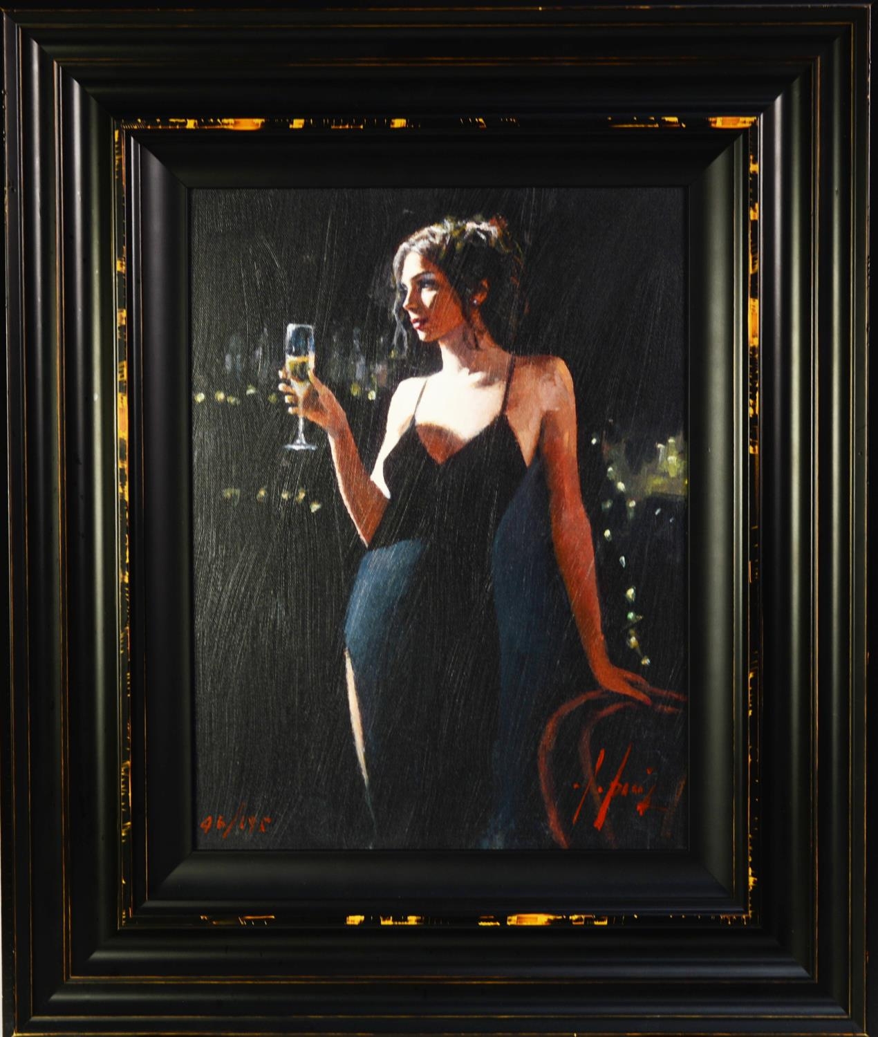 FABIAN PEREZ (b.1967) ARTIST SIGNED LIMITED EDITION COLOUR PRINT ?Tiffany with Champagne? (46/195) - Image 2 of 2