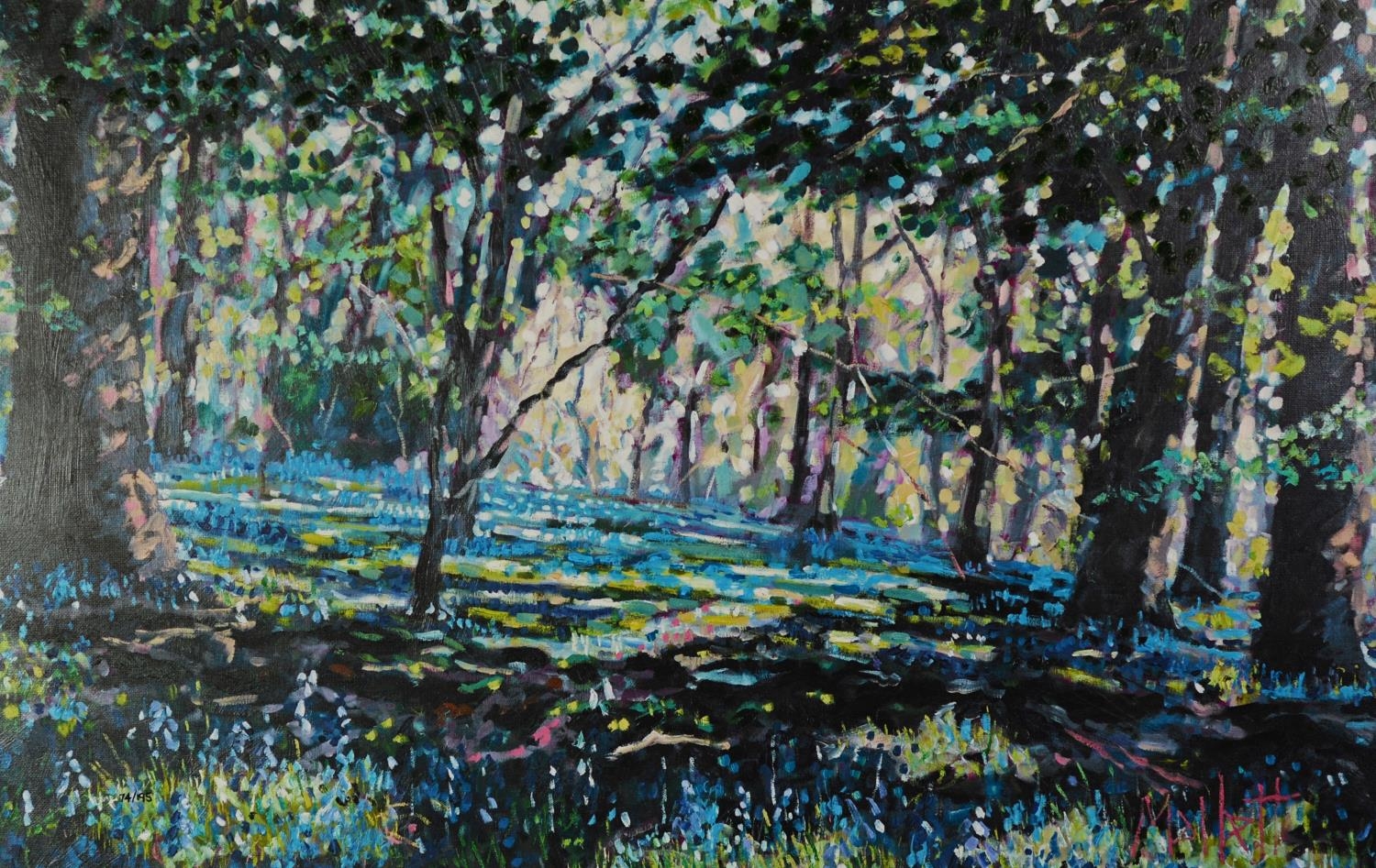 TIMMY MALLETT (B.1955) ARTIST SIGNED LIMITED EDITION COLOUR PRINT Bluebell Shadows, (74/195), no