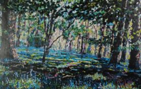 TIMMY MALLETT (B.1955) ARTIST SIGNED LIMITED EDITION COLOUR PRINT Bluebell Shadows, (74/195), no