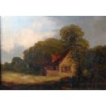 ATTRIBUTED TO JOHN BERNEY CROME (1794-1842) OIL PAINTING ON CANVAS ?The Cottage? Unsigned, later