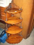A VICTORIAN FOUR TIER CORNER WHAT-NOT