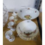 CZECH PORCELAIN FRUIT SET OF SEVEN PIECES, PRINTED WITH FRUIT, VIZ SIX DISHES AND A BOWL; THREE