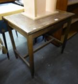 A MAHOGANY OBLONG OCCASIONAL TABLE WITH ?H? STRETCHER RAILS