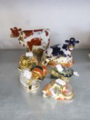 SIX MODERN ROYAL CROWN DERBY PORCELAIN JAPAN DECORATED MODELS comprising; 'Daisy Cow', 'Friesian Cow