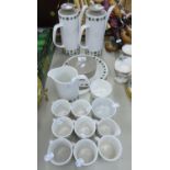 A 'MEAKIN' STUDIO POTTERY COFFEE SERVICE WITH STAR PATTERN BORDER (22 PIECES)
