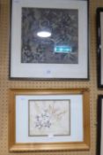 Helen Hogan Watercolour drawing ?Plants? Signed and dated (19)75 on the mount 11 ½? x 12?  and