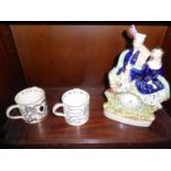 RICHARD GUYATT FOR WEDGWOOD PAIR OF QUEEN ELIZABETH II COMMEMORATIVE CHINA MUGS ?Coronation? and ?