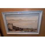 J.W.B. BUTLER OIL PAINTING ON BOARD  COASTAL SCENE 'WESTON-SUPER-MARE'  SIGNED AND DATED 1975 12"