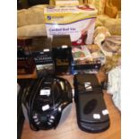 ROVE AM/FM MAINS RADIO AND CD PLAYER; MAINS ELECTRIC VIDEO TAPE REWINDER; BOXED 'EASYLIFE CORDED BED