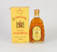 75cl BOTTLE OF CRAWFORDS FIVE STAR BLENDED SCOTCH WHISKY, 70? vol., good in yellow carton with image