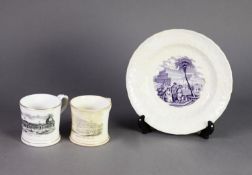 W. NICHOLS, PIMLICO LONDON POTTERY MUG SOUVENIR OF THE GREAT LONDON EXHIBITION 1862 with printed