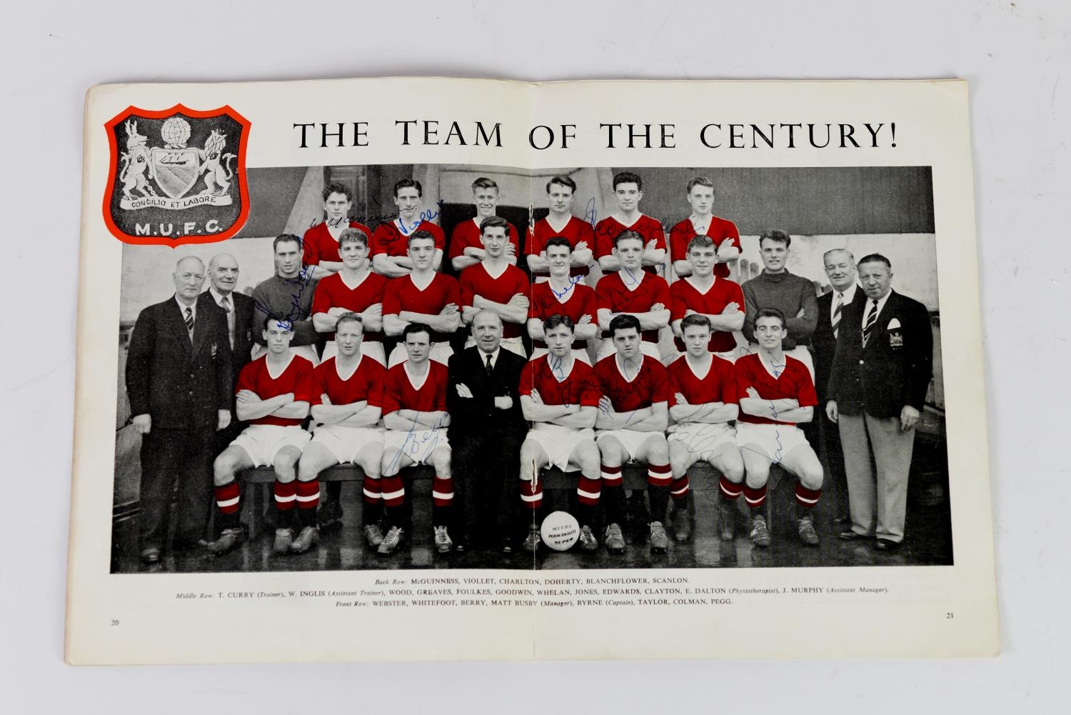 MANCHESTER UNITED RED DEVILS SOUVENIR BOOKLET REGARDING SEASON 1957-7 with numerous related - Image 4 of 4