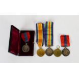 GEORGE V 1914 - 18 WAR MEDAL AND GILT VICTORY MEDAL, awarded to 44243 GNR T Wood R.A. and 1914 -
