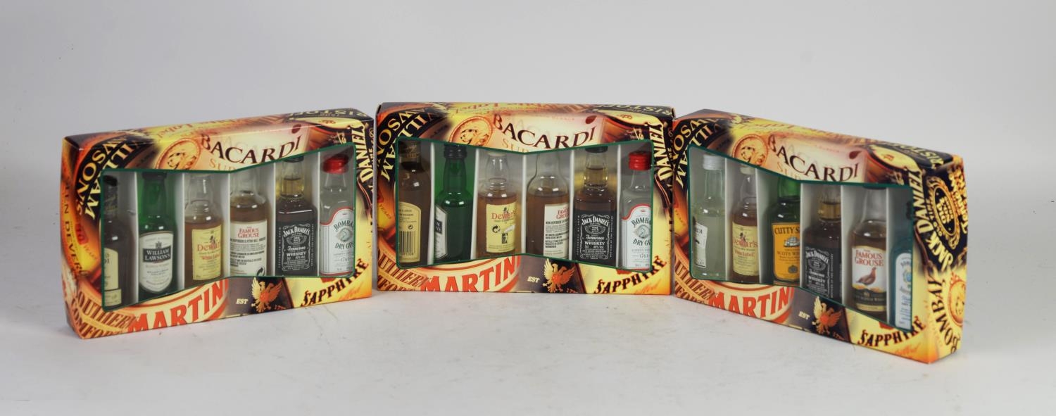 THREE BOXES OF SCOTCH WHISKY and DRY GIN MINIATURES, together with a tin boxed set of six WILLIAM - Image 8 of 8